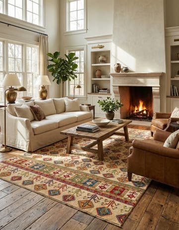 8' 5 x 12' Hand Knotted Kazak Rug