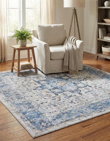 5' x 5' Washable Yara Square Rug