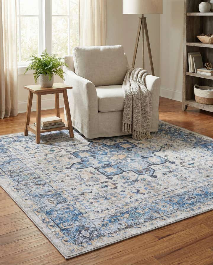 5' x 5' Washable Yara Square Rug