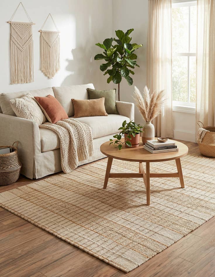 Detail image of  9' x 12'  Hand Braided Laurel Handwoven Jute Rug