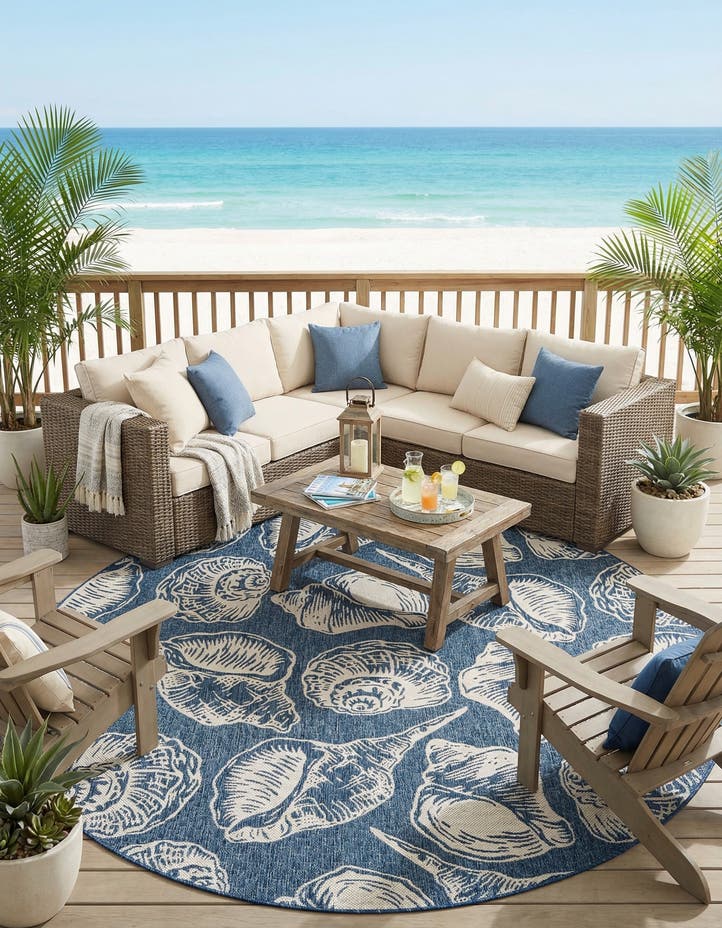 10' x 10' Easy-Clean Coastal Indoor / Outdoo...