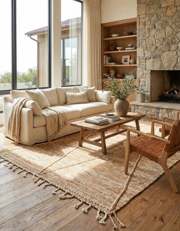 6' 5 x 10' 5 Hand Knotted Moroccan Wool Rug