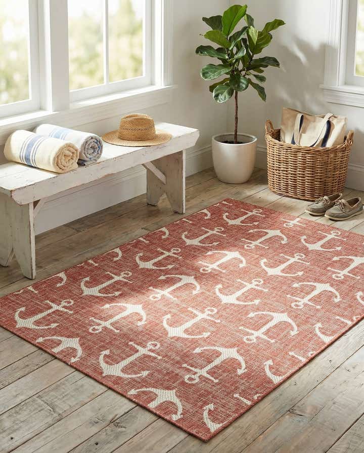 4' x 6' Easy-Clean Coastal Indoor / Outdoor Rug