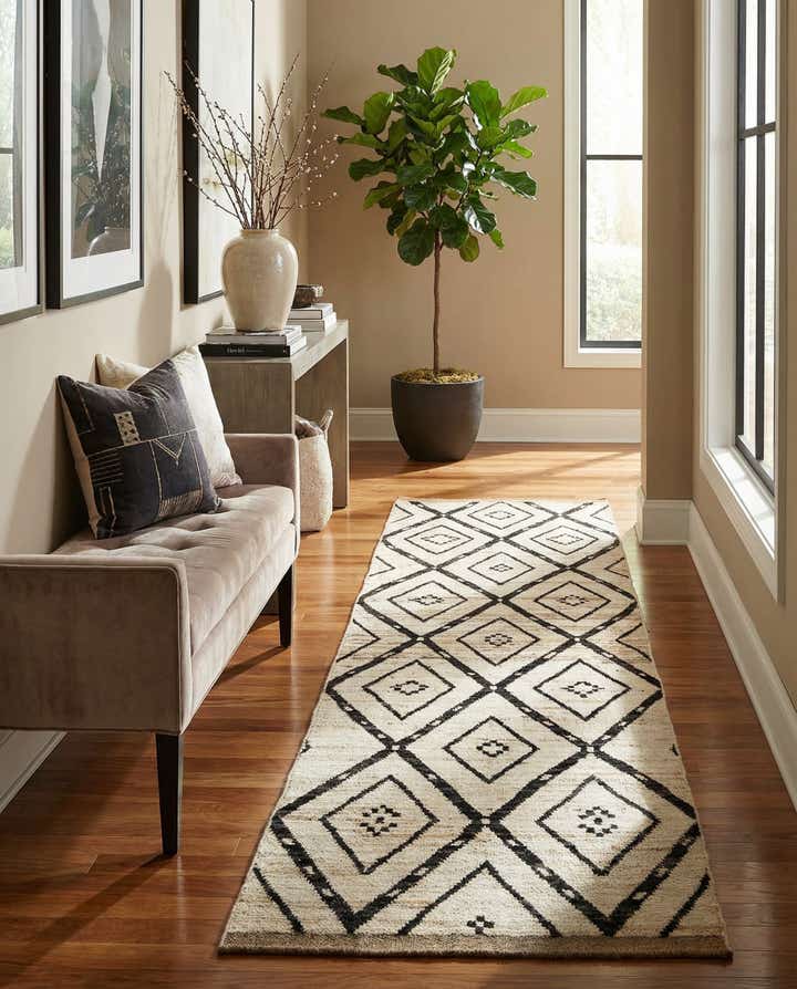 3' 5 x 12' 10 Hand Knotted Moroccan Wool Runner Rug