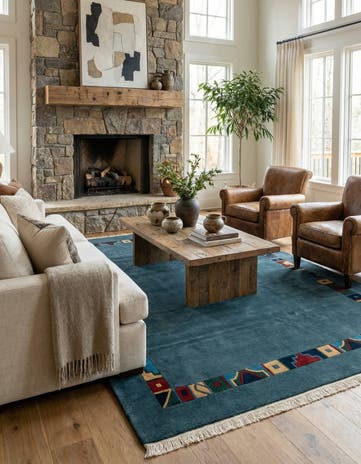 6' 7 x 9' 10 Hand Knotted Tibet Wool Rug