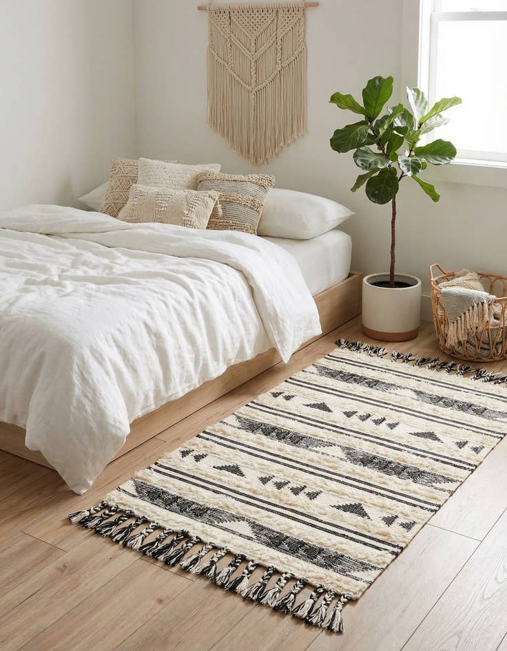 Detail image of 3' 3 x 5' 1  Hand Woven Arizona Wool Rug