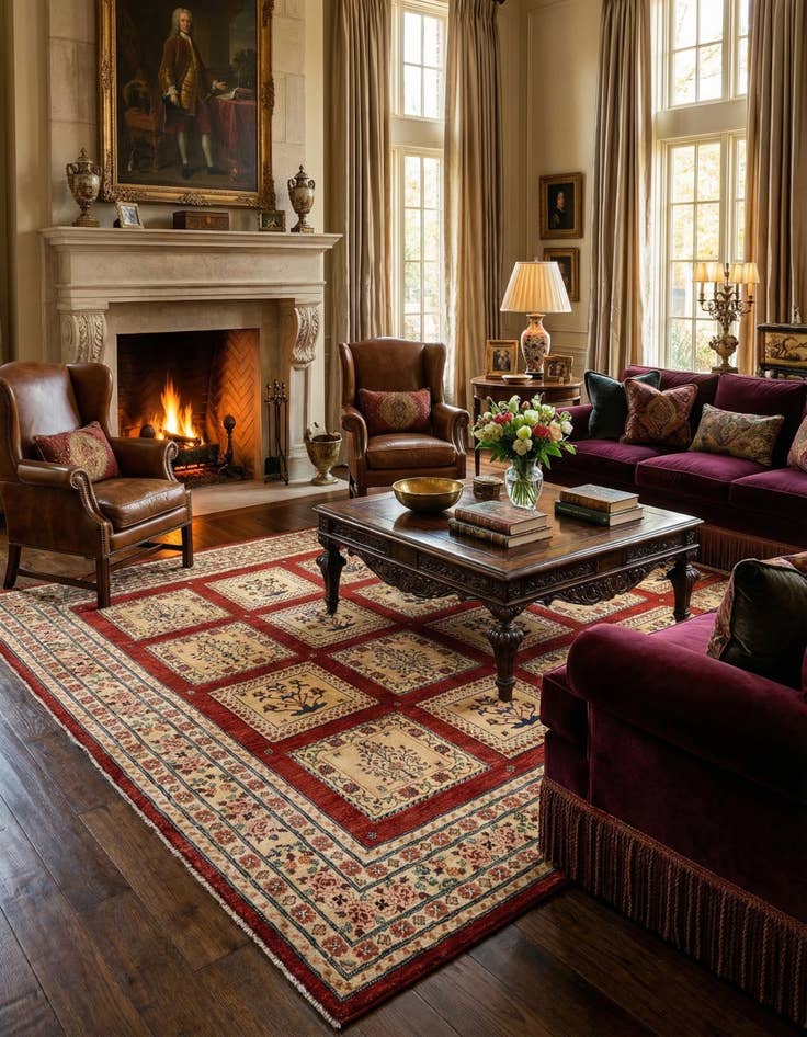 Detail image of 8' 5 x 11' 5  Hand Knotted Luribaft Rug