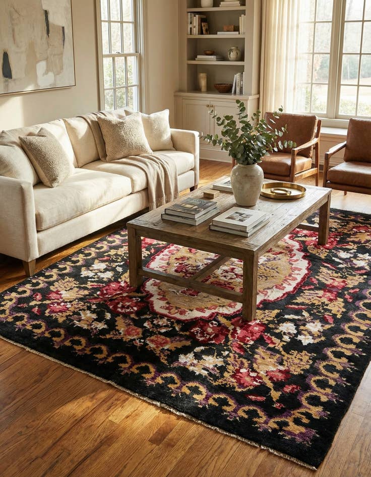 Detail image of 7' 9 x 9' 7  Hand Knotted Moroccan Wool Rug