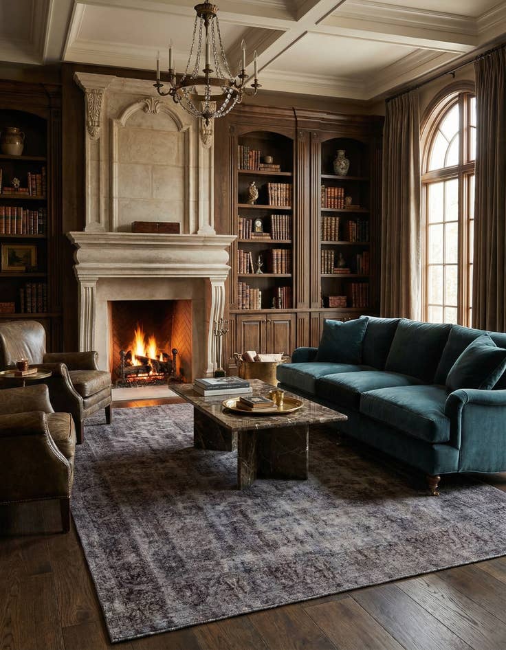 Detail image of 9' 4 x 12' 10 Vintage Royal Wool Rug