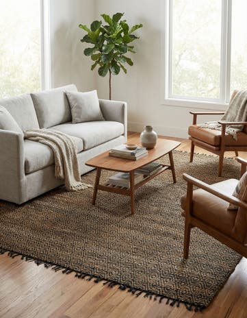 9' x 12' 2 Hand Woven Braided Jute Rug