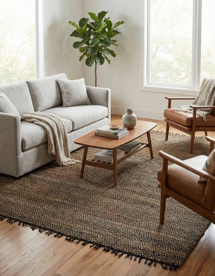 Detail image of  9' x 12' 2  Hand Woven Braided Jute Rug