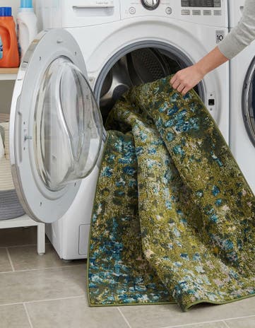 Green Washable Barcelona Rug