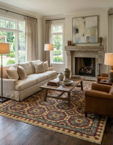6' x 9' Hand Knotted Kazak Rug
