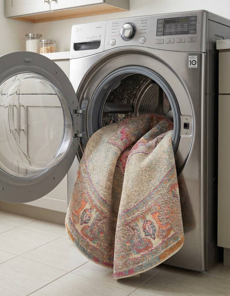 Detail image of 6' x 6'  Washable Palazzo Round Rug