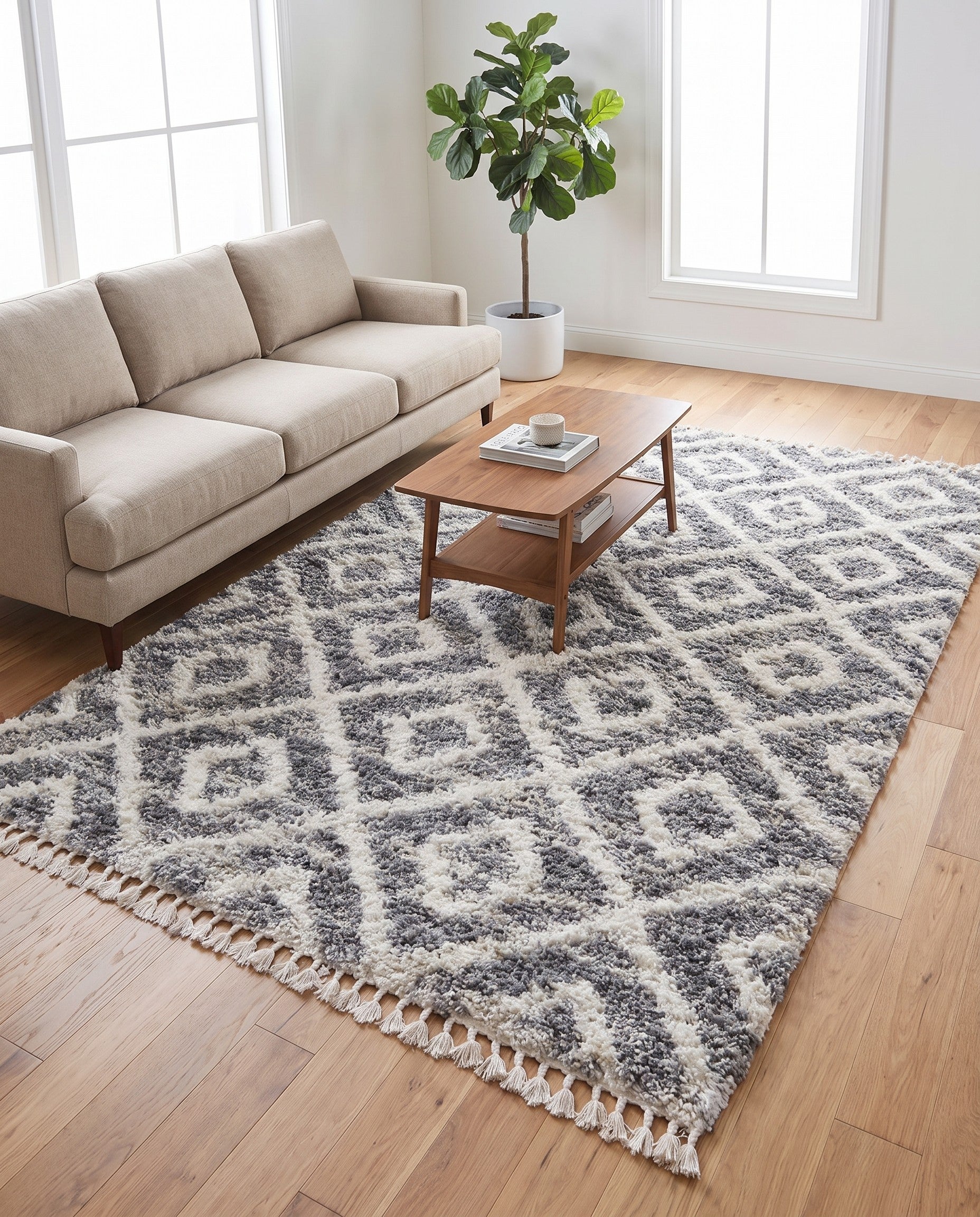 Gray Athena Shag Rug