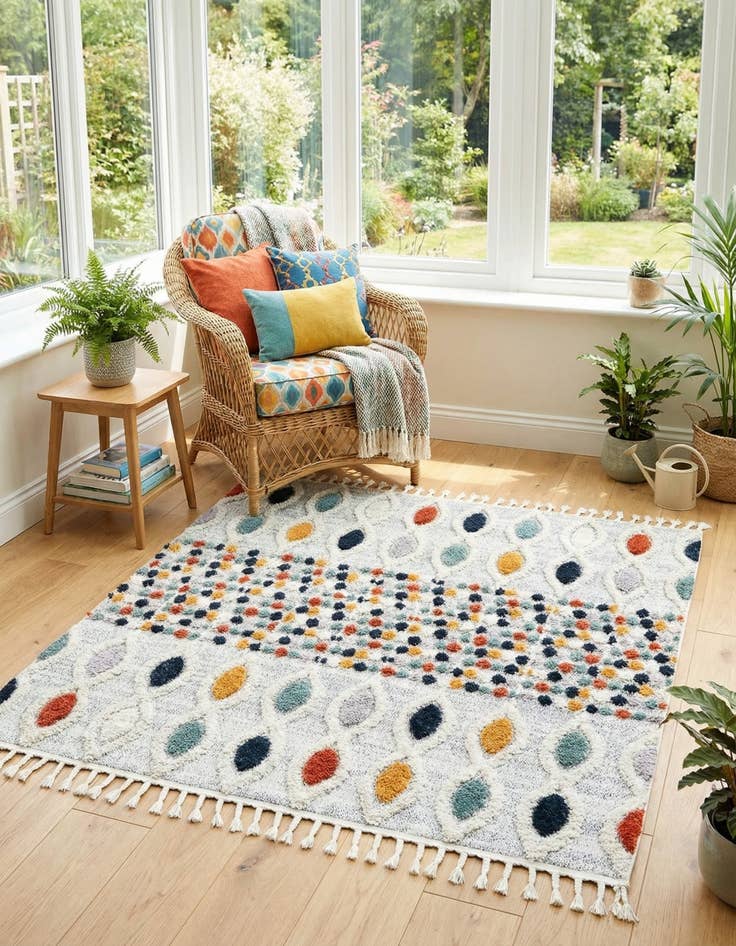 Detail image of 5' 3 x 5' 3 Cherokee Square Rug