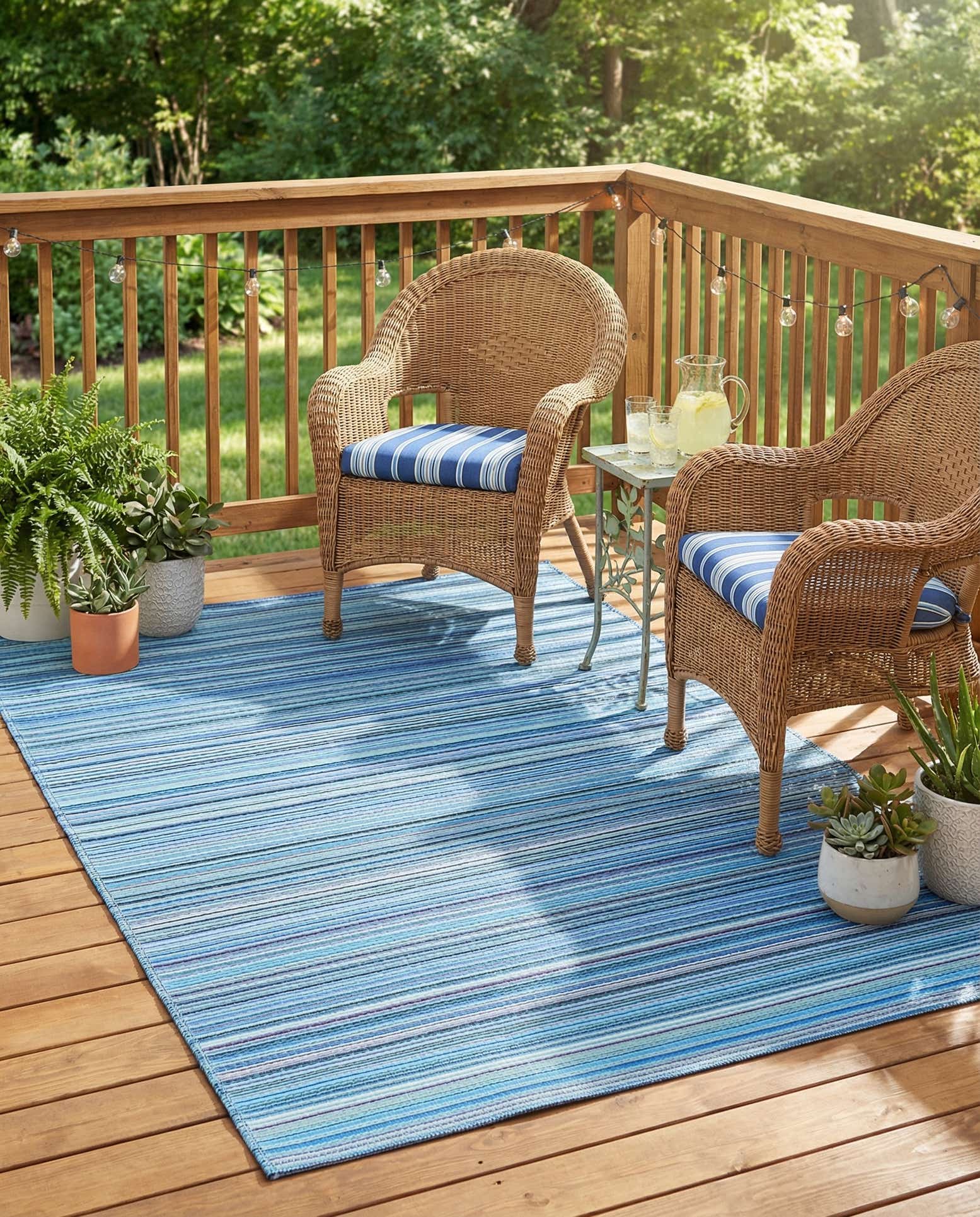 5' x 8' Easy-Clean Vista Breeze Indoor / Outdoor Rug