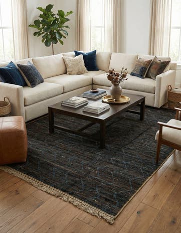 9' x 12' 7 Hand Knotted Moroccan Wool Rug