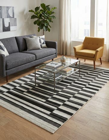 Black and Ivory Odyssey Rug