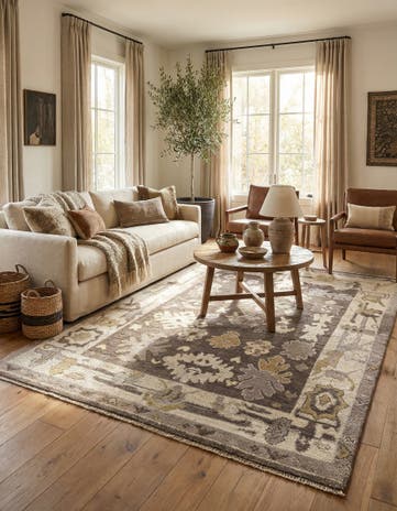 5' 5 x 7' 3 Hand Knotted Moroccan Wool Rug