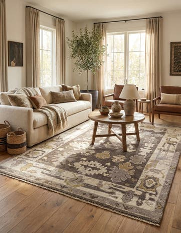 5' 5 x 7' 3 Hand Knotted Moroccan Wool Rug