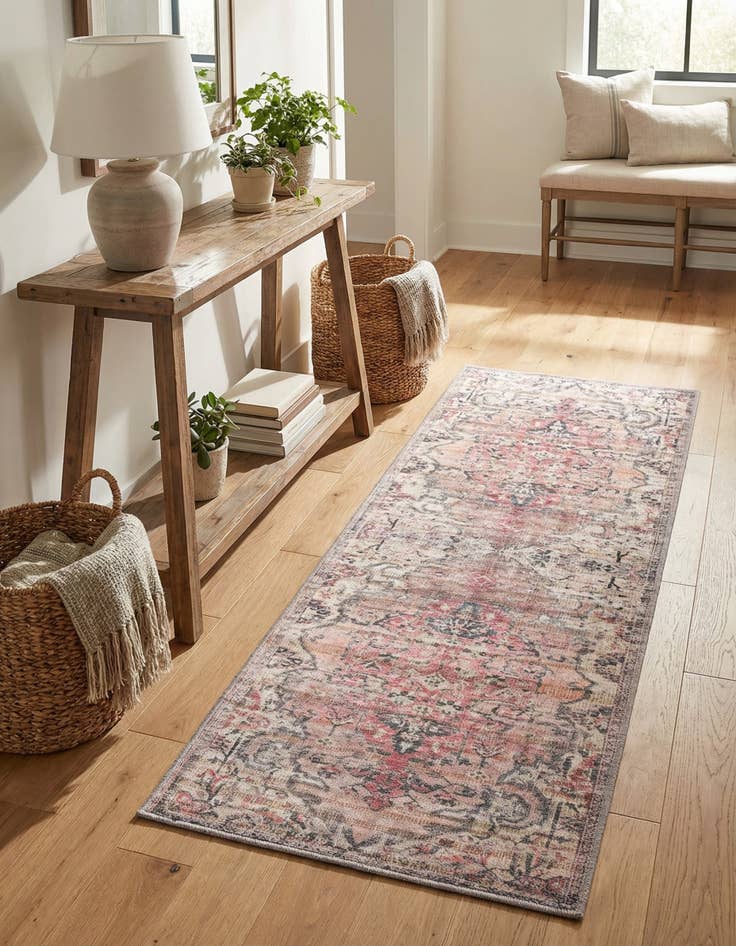 Detail image of 2' x 5'  Washable Nostalgia Runner Rug