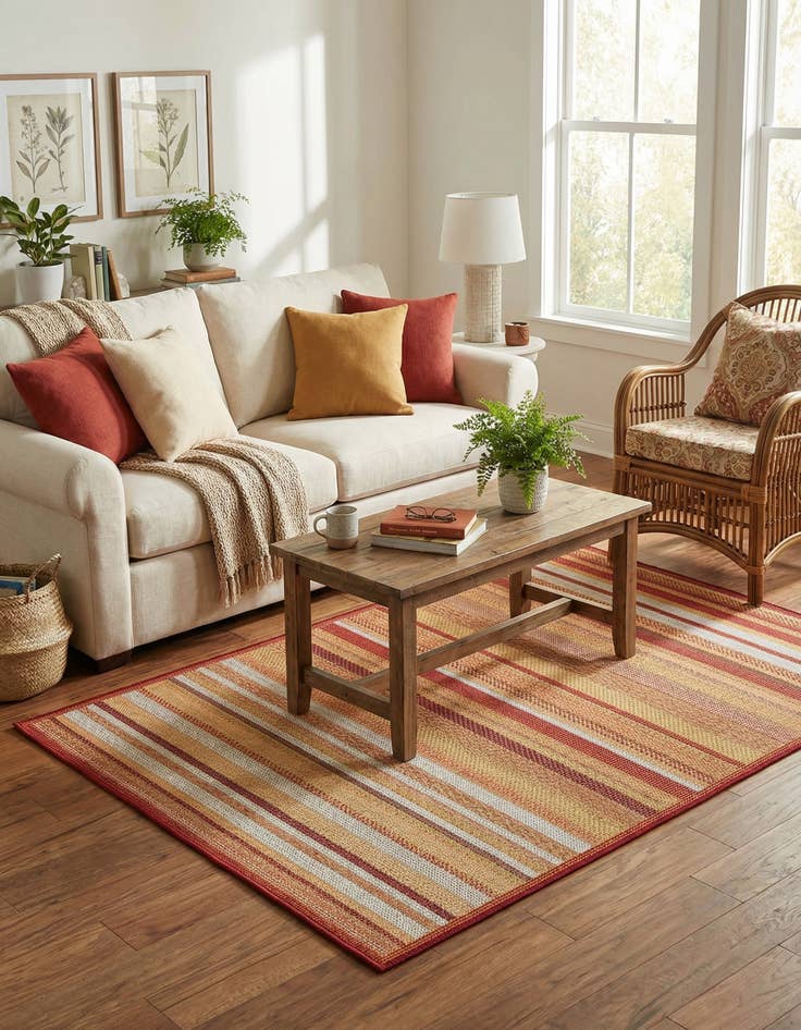 Detail image of 4' x 6' Easy-Clean Baja Indoor / Outdoor Rug
