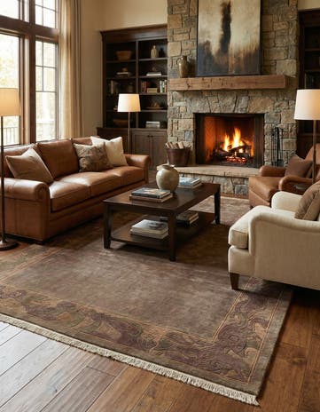 8' 1 x 10' 11 Hand Knotted Tibet Wool Rug