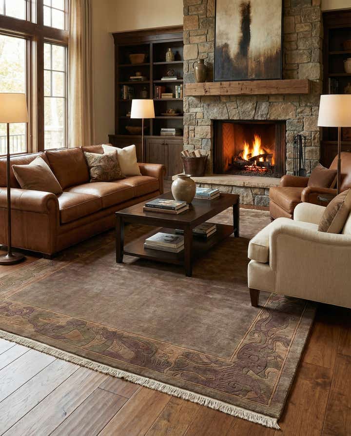 8' 1 x 10' 11 Hand Knotted Tibet Wool Rug