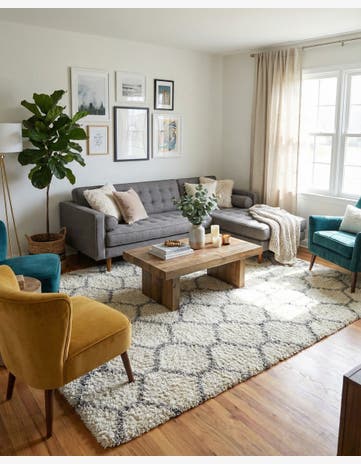 7' 10 x 10' Trellis Shag Rug