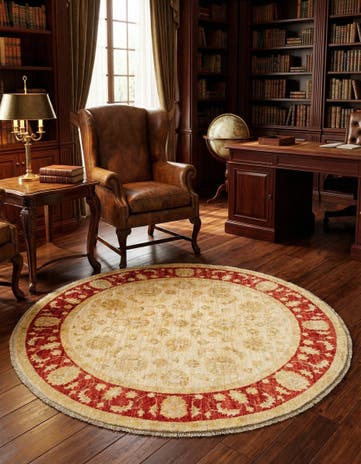 4' 9 x 4' 10 Kaizar Wool Round Rug