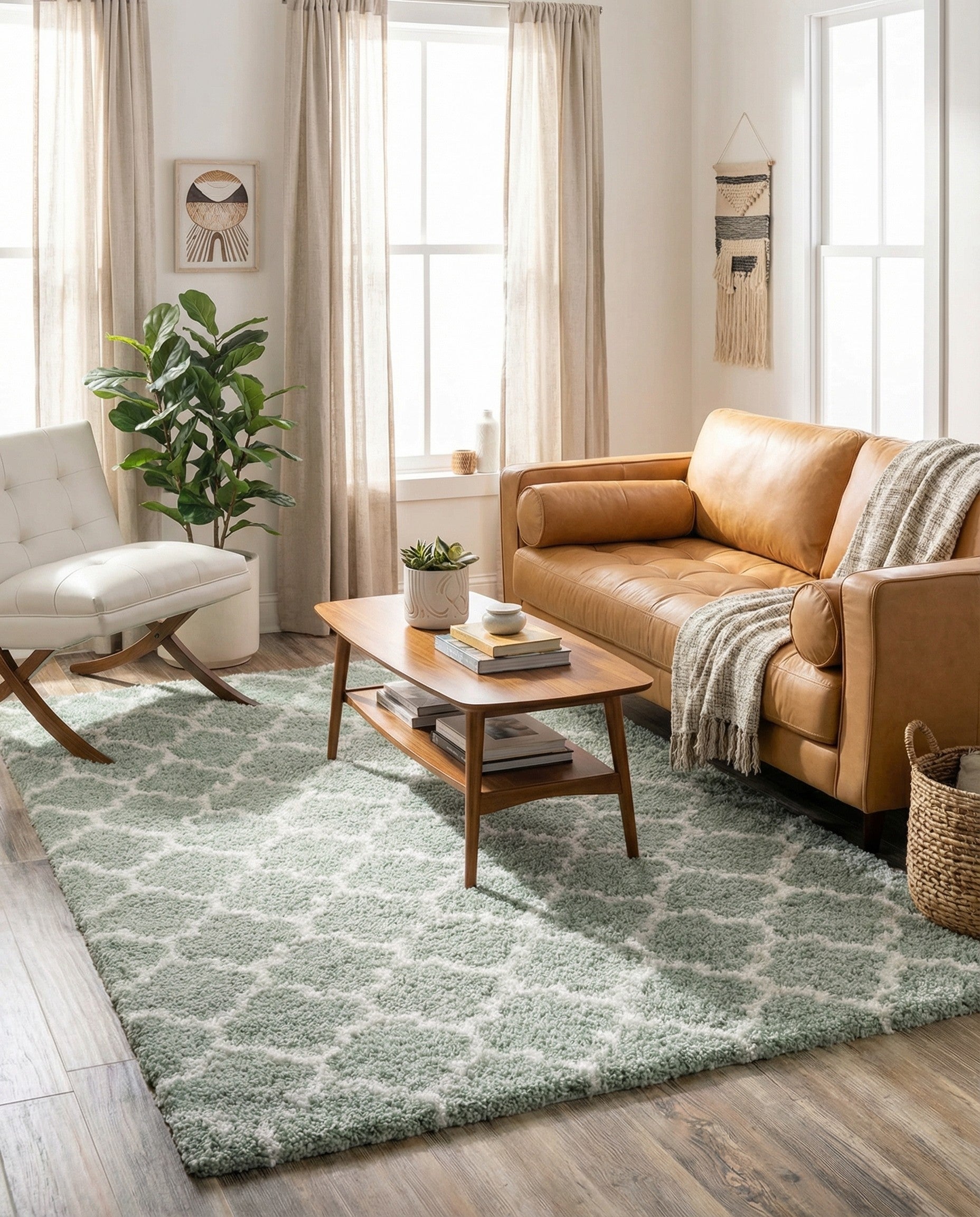  5' 3 x 8' Moroccan Shag Rug