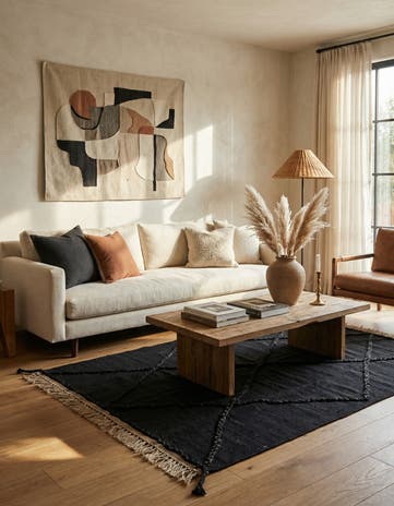 3' 8 x 5' 3 Hand Woven Kilim Modern Wool Rug