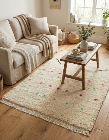 3' 3 x 4' 9 Hand Knotted Moroccan Wool Rug