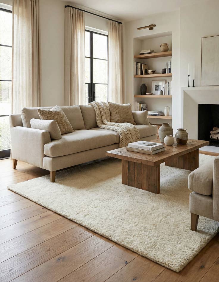 Detail image of  4' 1 x 6'  Hand Knotted Gabbeh Wool Rug