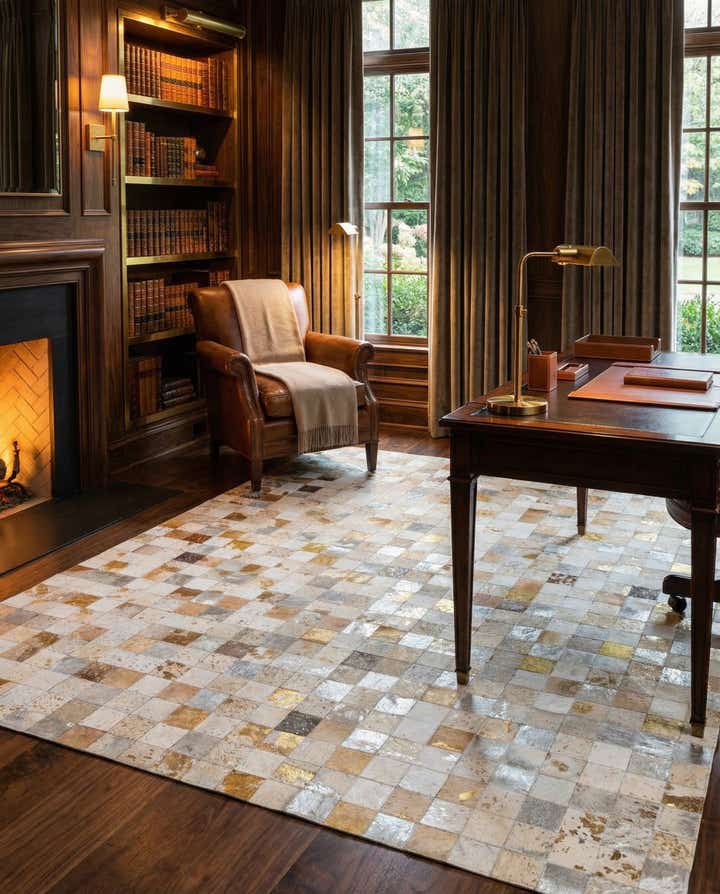 7' 11 x 9' 10 Cowhide - Patchwork Rug