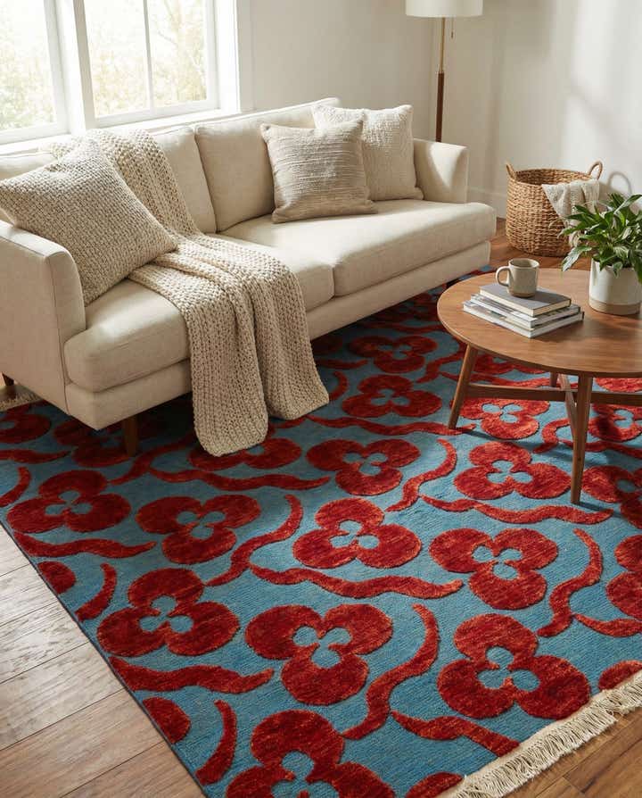 4' 2 x 6' 4 Hand Knotted Darya Wool Rug