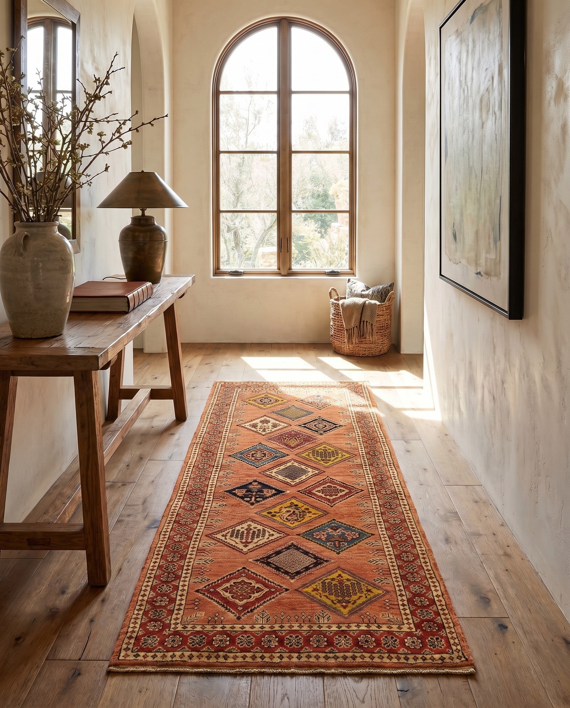 2' 9 x 6' 7 Luribaft Wool Runner Rug