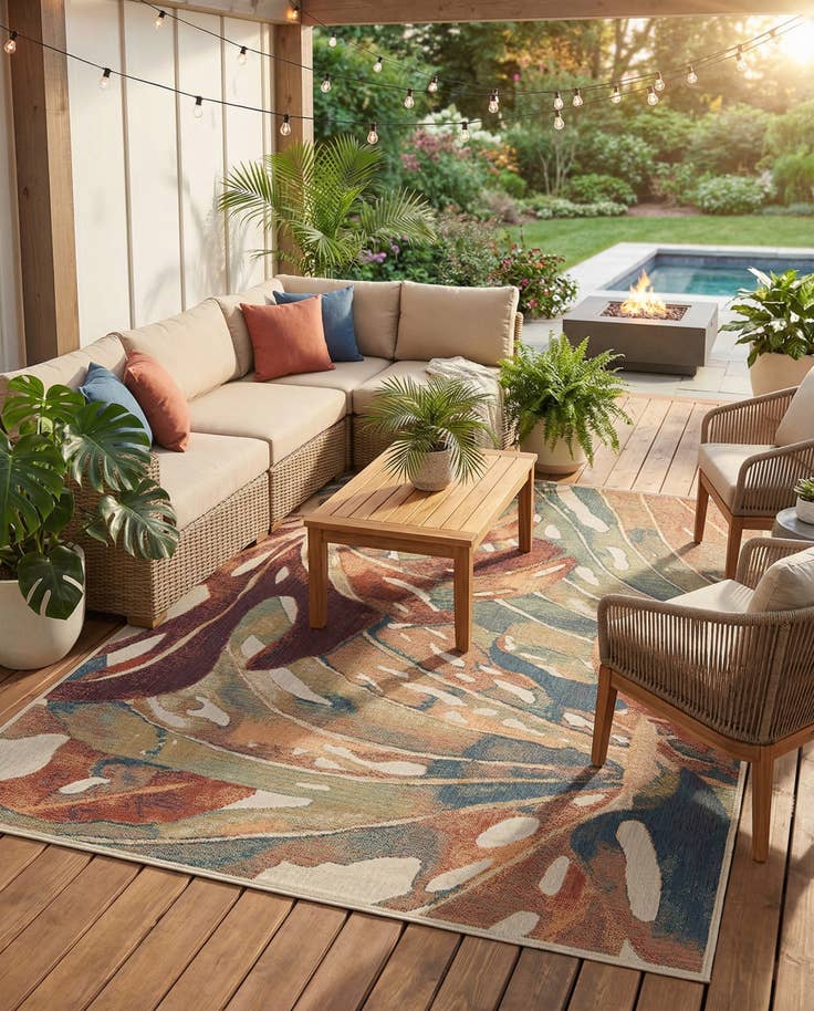 Detail image of 10' x 14' Easy-Clean Baja Indoor / Outdoor Rug