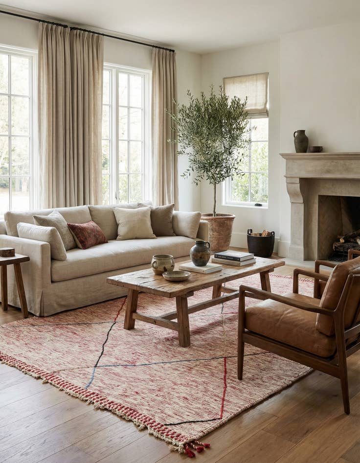 Detail image of 7' 10 x 11' 2  Hand Knotted Moroccan Wool Rug