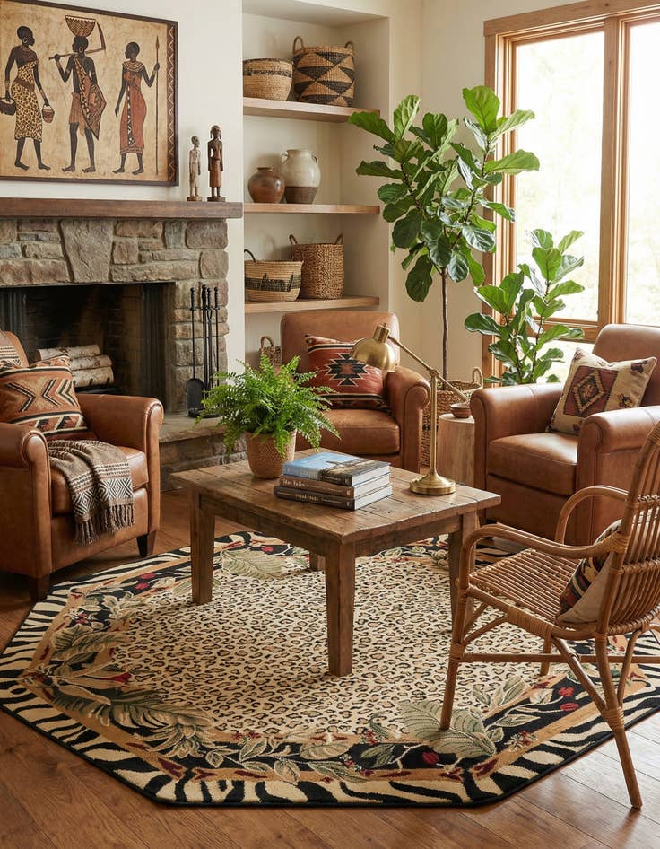 Detail image of  7' 10 x 7' 10 Savannah Octagon Rug