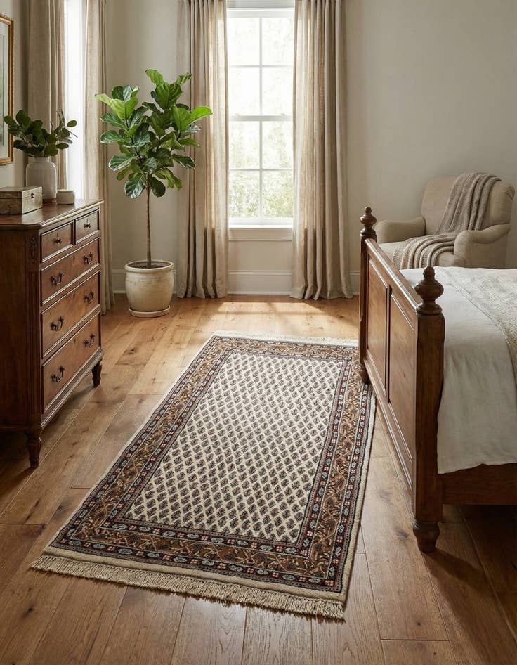 Detail image of  2' 8 x 5' 2  Hand Knotted Mir Wool Rug