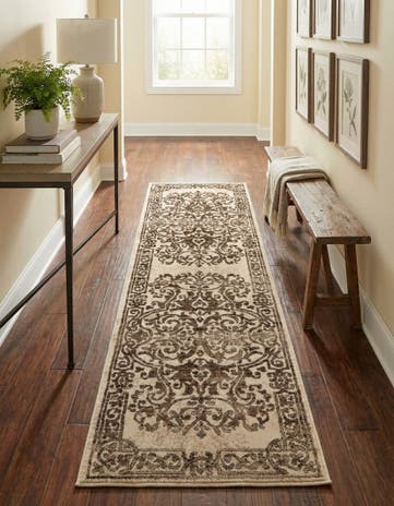 Chocolate Brown Hermitage Runner Rug