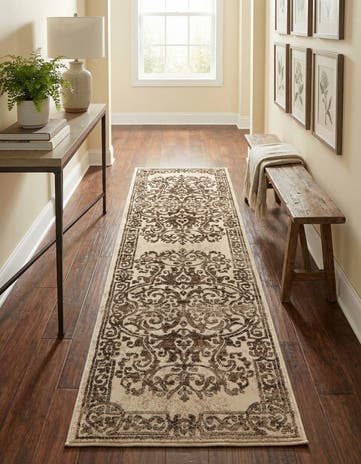Chocolate Brown Hermitage Runner Rug