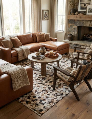 5' 1 x 8' 1 Cowhide Rug