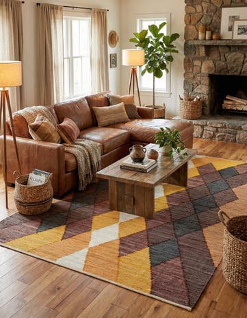 10' x 14' 1 Hand Braided Chindi Cotton Rug