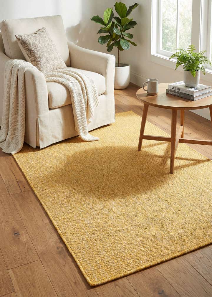 3' x 5' 3 Easy-Clean Solid Indoor / Outdoor Rug