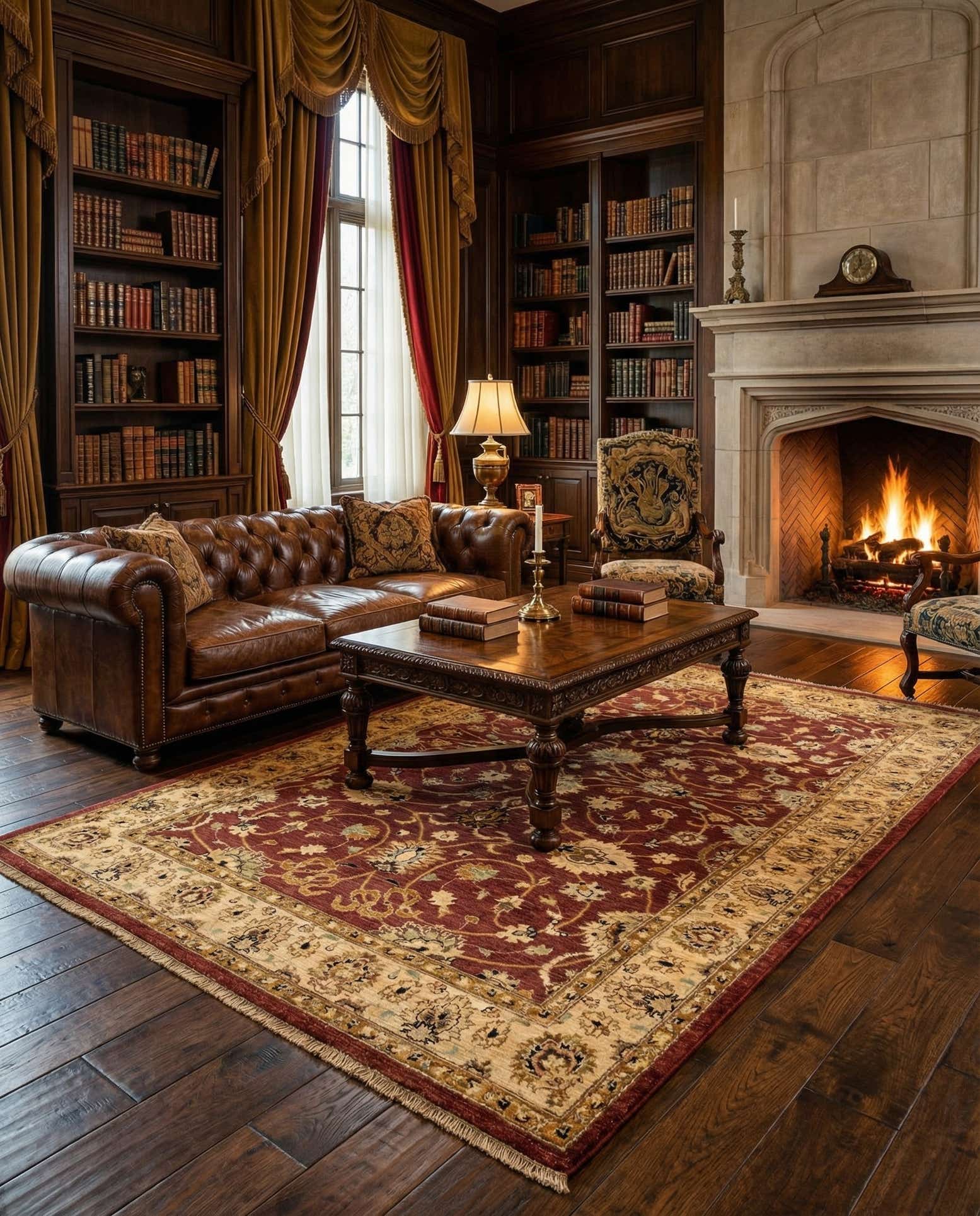 5' 2 x 7' 9 Hand Knotted Peshawar Ziegler Rug