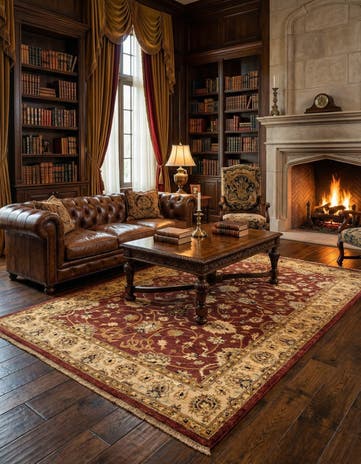 5' 2 x 7' 9 Hand Knotted Peshawar Ziegler Rug