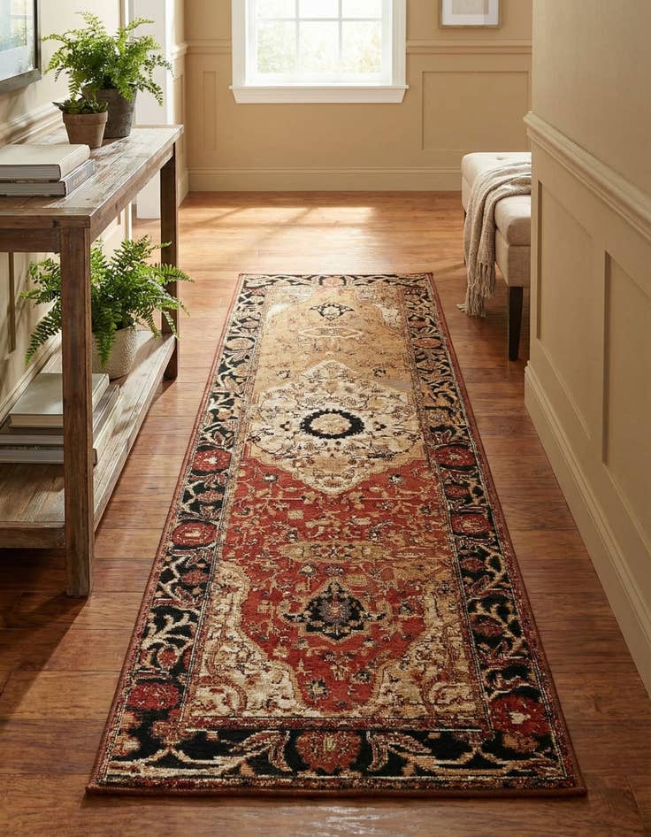 Detail image of 2' x 6'  Washable Traditional Indoor / Outdoor Runner Rug